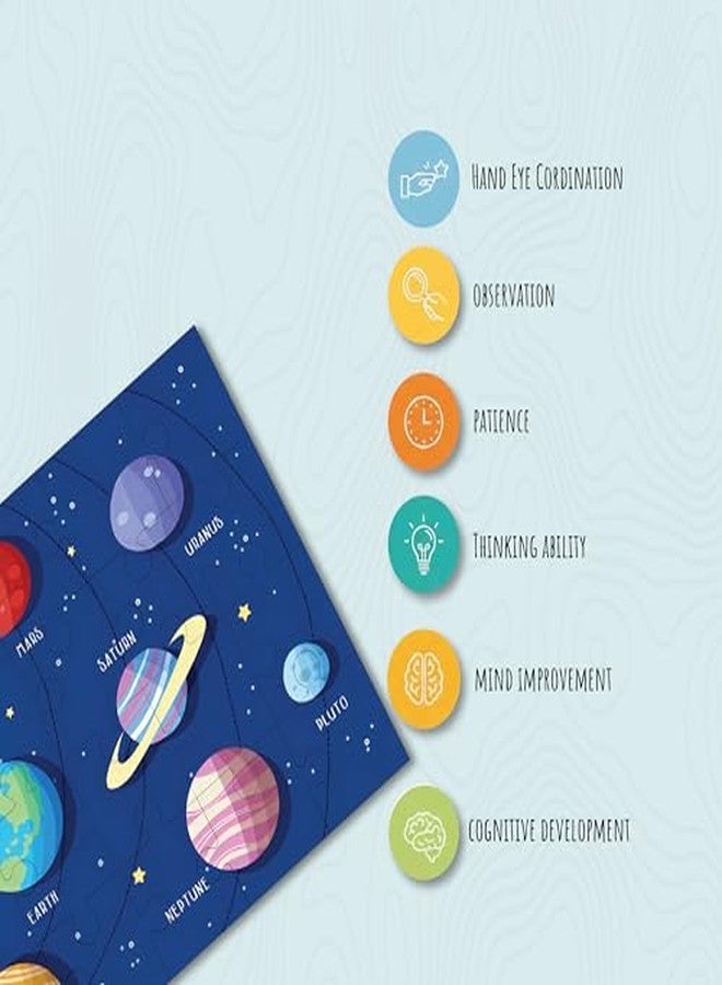 Khilonewale Kids Jigsaw Puzzle 8x12 Inch for Ages 3+, Colourful Learning Puzzle for Boys & Girls, Educational Game, Fun Gift for Kids, for Early Learning & Family Play (Smiling Solar System) - Image 4